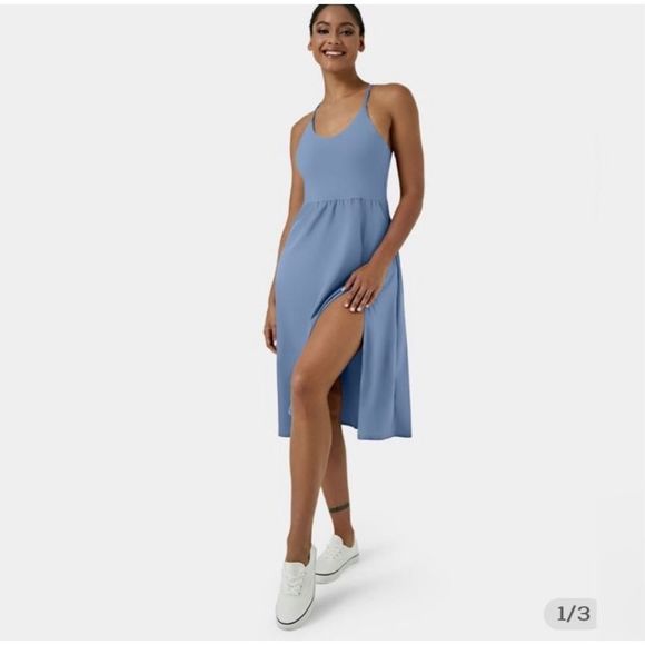 Halara Dresses & Skirts - Halara S Midi Chill Dress La Land Light Blue